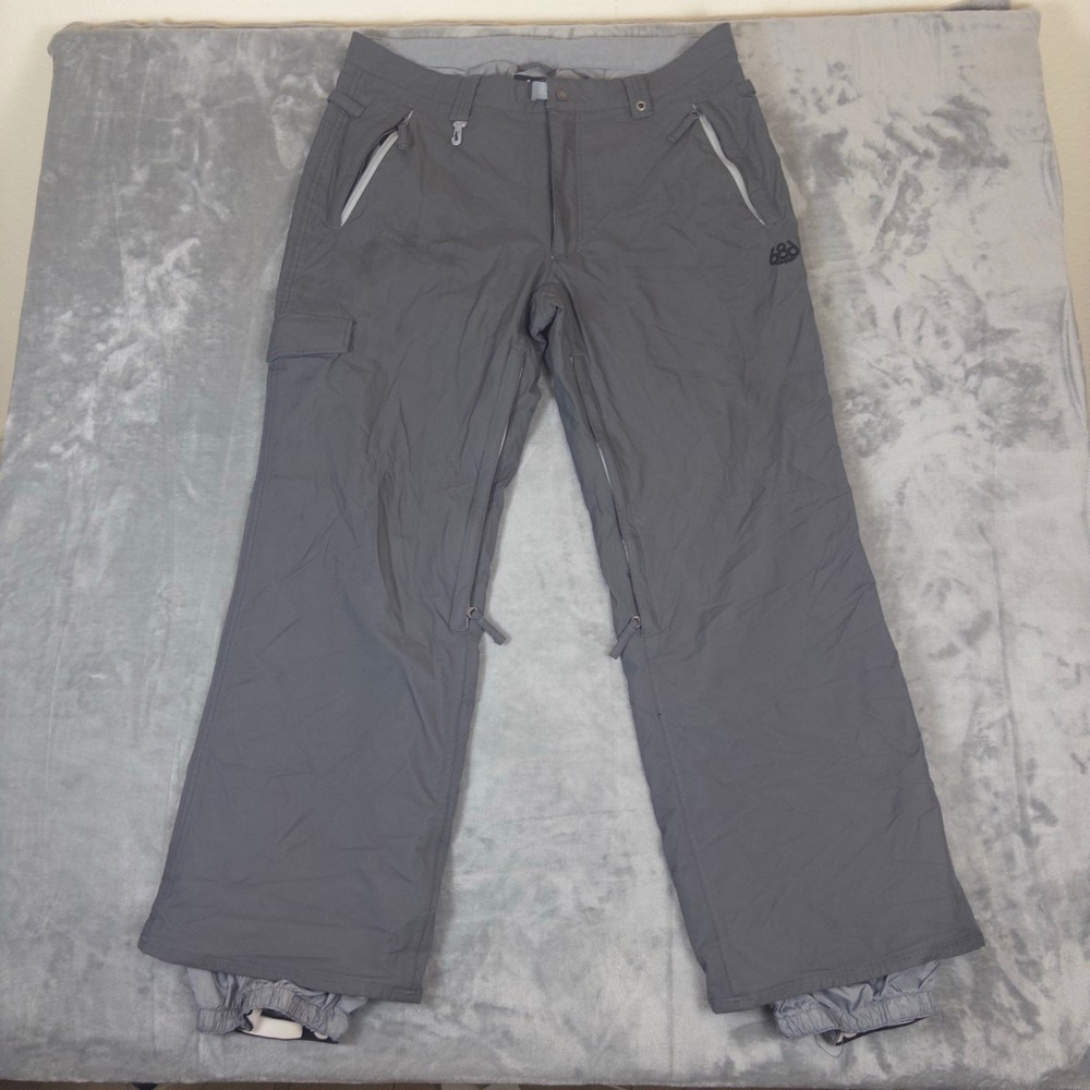 686 Mannual Standard Snow Pants Mens XL Grey Insulated Ski Snowboard KCR203